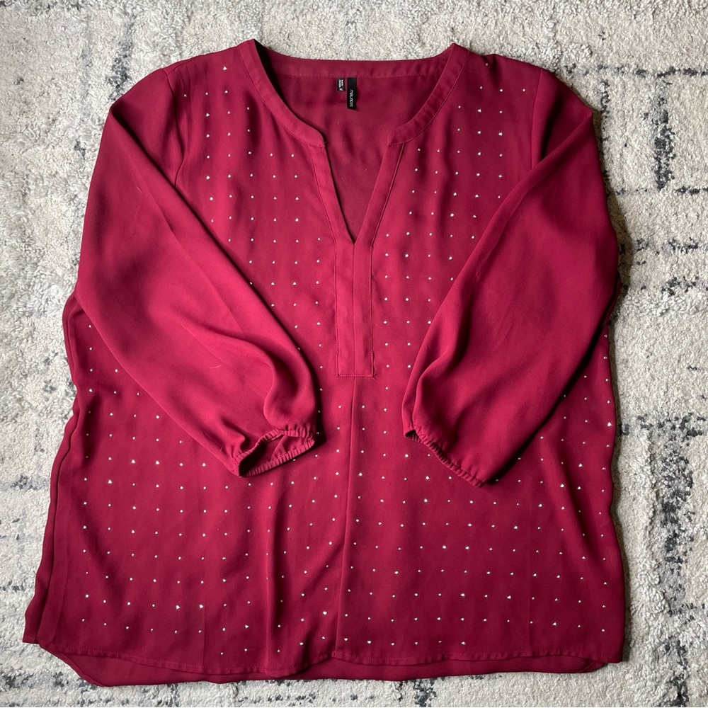 Maurice’s Women’s Lightweight Dress Blouse - 3/4 Sleeve.